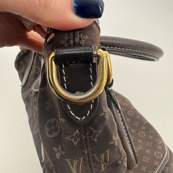 Louis Vuitton Monogram Mini Lin Hobo,brown denim mini monogram, with gold buckle - Picture 10 of 15